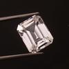 Flawless 20x15mm Heated Ceylon White Sapphire Emerald Cut Loose Gemstone