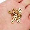 10/20PCs 6mm Stainless Steel Beads Goldenflat Round Plaid Pattern Spacer Beads For Jewelry Making Diy Bracelet Necklace Findings