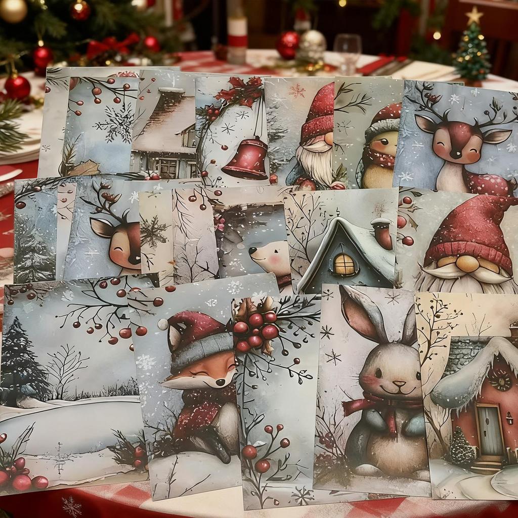 Cartões de Natal 20 Peças Convites de Agradecimento Cartões Postais de Natal Para Estudante Criança Amigo Família Filha Filho Professor Ação de Graças