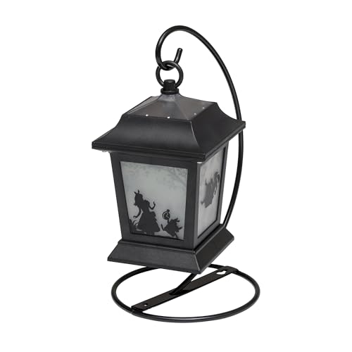 Takasho Solar Light Outdoor Alice Silhouette Lantern Black Garden Light Outdoor Indirect Lighting Waterproof Alice in Wonderland Resin/Glass/Steel TA-