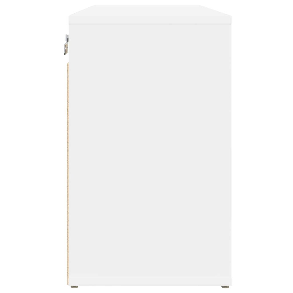 Shoe Cabinet with Shelf White 77.5 x 30 x 51 cm Particleboard