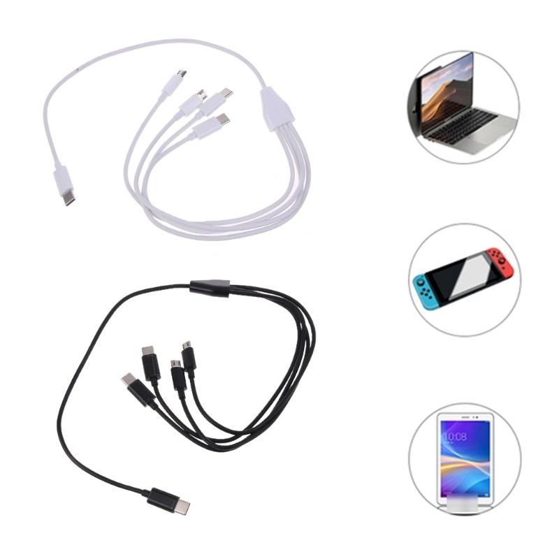 4-in-1 USB C To Multi Charging Cable USB C To Micro USB + Type C Universal Charger Cable for Phone Multiple Devices