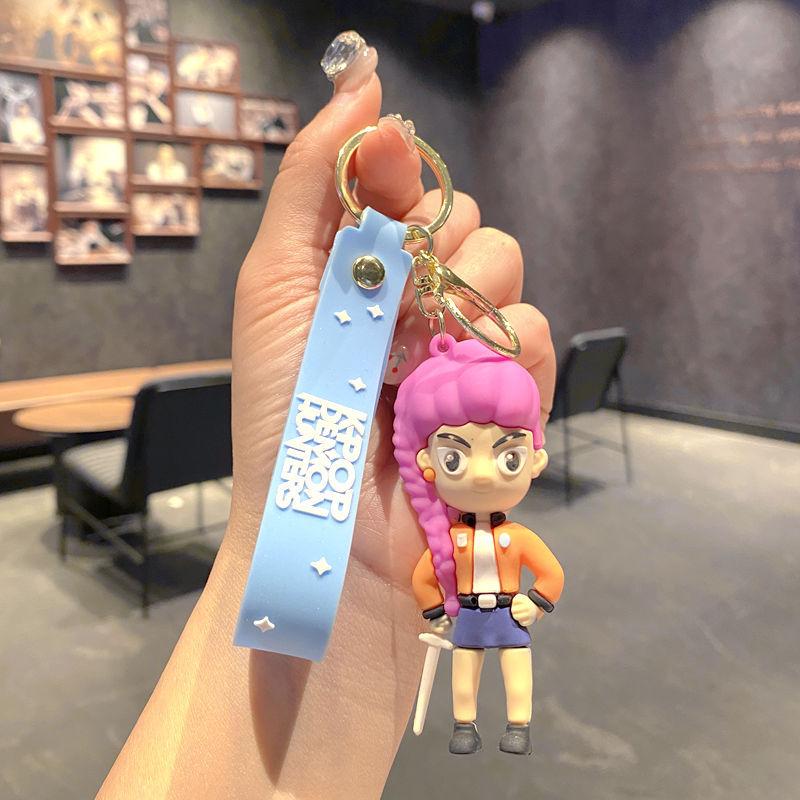 Cartoon Witch Hunter Keychain Three-Dimensional Doll Pendant K-Pop Animation Keychain Bag Small Pendant Accessories large