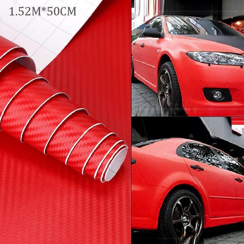Fit for All Car Makes and Models 3D Car Carbon Fiber Vinyl Wrap Roll