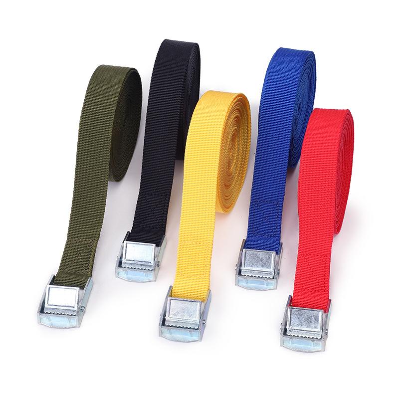 Cargo Straps With Buckle Tie-Down Belt for Motorcycle Car Bicycle Metal Tow Rope Strong Ratchet Fixing Belt for Luggage Bag