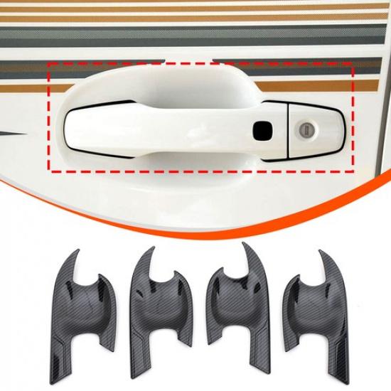 Outer Door Bowl Sticker Carbon Fiber Trim For Toyota Land Cruiser LC300 +