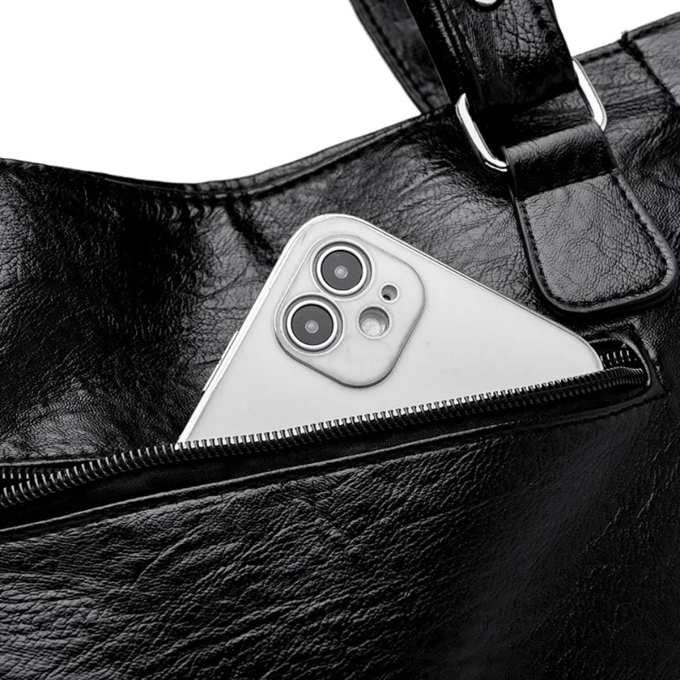 Luxury Famous Brand Women's Soft Leather Handbag Large Capacity Tote Bag Women's Shoulder Crossbody Bags