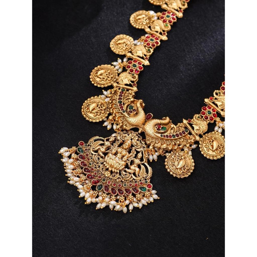 Jewellery Set For Women | Ethnic  Long Necklace Set for Women | Traditional Temple Jewellery Sets For Girls | Birthday Gift for Girls & Women