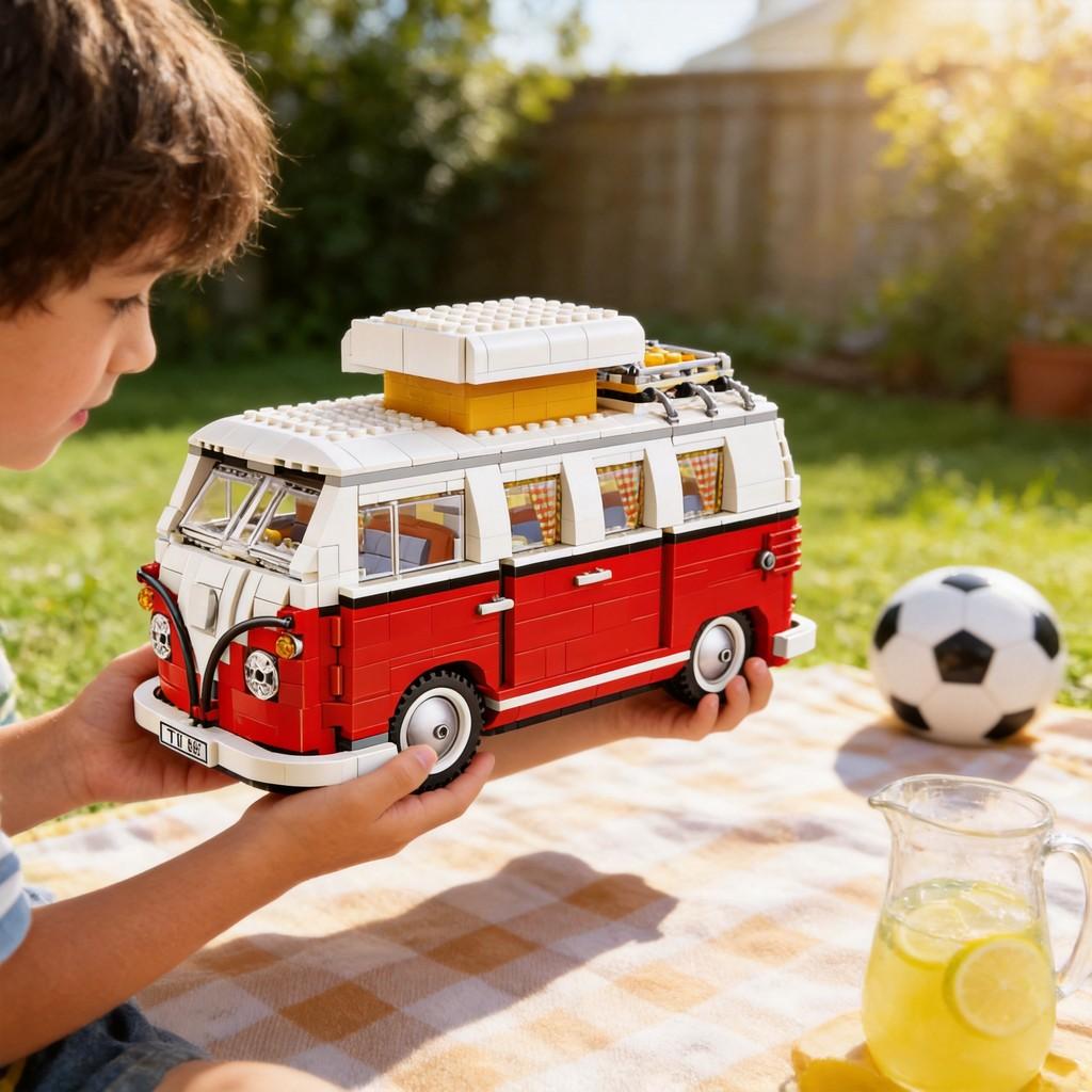 Volkswagen Bus T1 Building Blocks Set With Diy Assembly For Kids And Adults