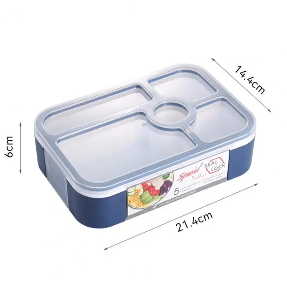 Picknick-Salat-Lunchbox Mikrowellengeeignet Studenten-Sandwich Versiegelte Lunchbox Bento-Box Kinder-Lunchbox Haushalts-Meal-Prep-Behälter