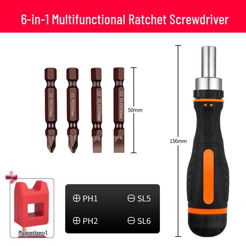 Phillips och Spårskruv Tvåvägs Teleskopisk Spärrskruvmejselsats med Starka Magnetiska Spetsar för Hushållsbruk