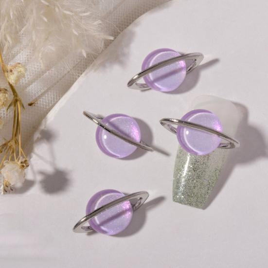 10 sztuk Planet Style 3D ozdoby do paznokci musujące DIY ozdoby do Manicure biżuteria akcesoria rzemieślnicze dla kobiet dziewczyna