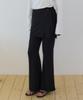 OURHOPE Comfy Layered Skirt Pants - Black