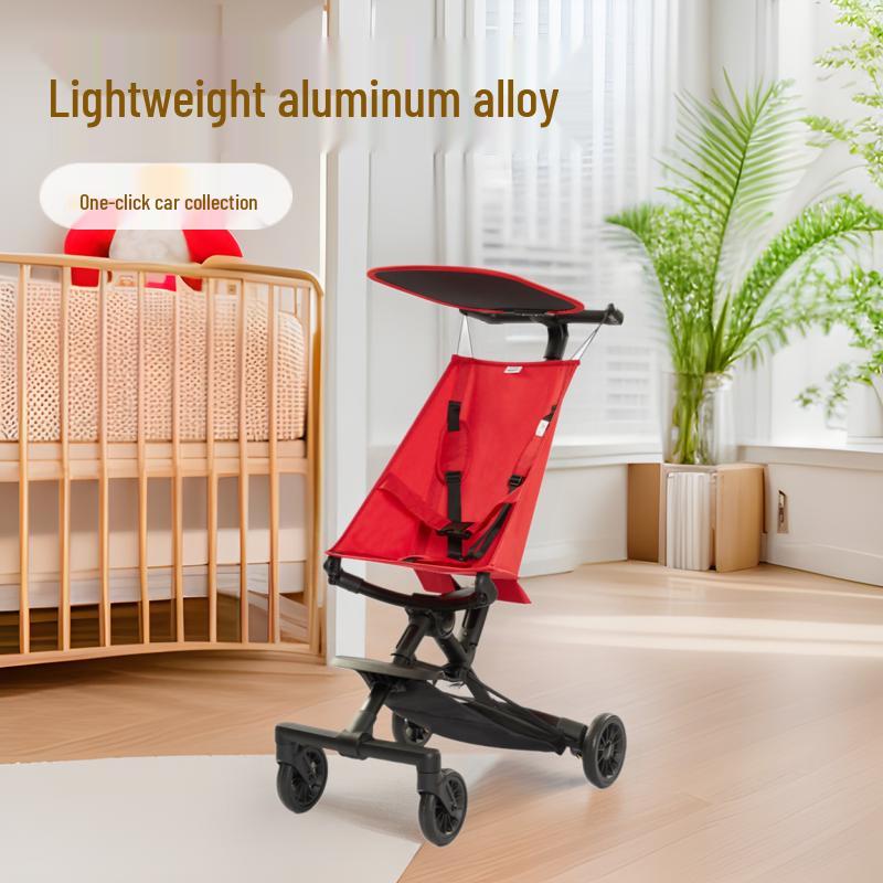 

Lightweight Aluminum Baby Stroller & Tricycle Combo for Safe Outings красный