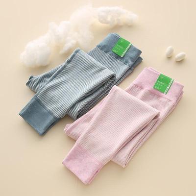 Class A Children's Striped Thermal Pants: Warm Fleece-Lined Cotton Leggings for Boys and Girls