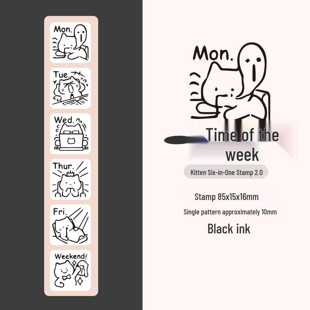 Xin Mo Kitten Stamp 2.0: Creative Decorative Journal Stamp Set