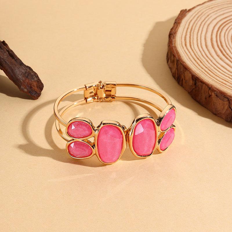 Meier New fashion women s european and american style alloy resin bangle jewelry