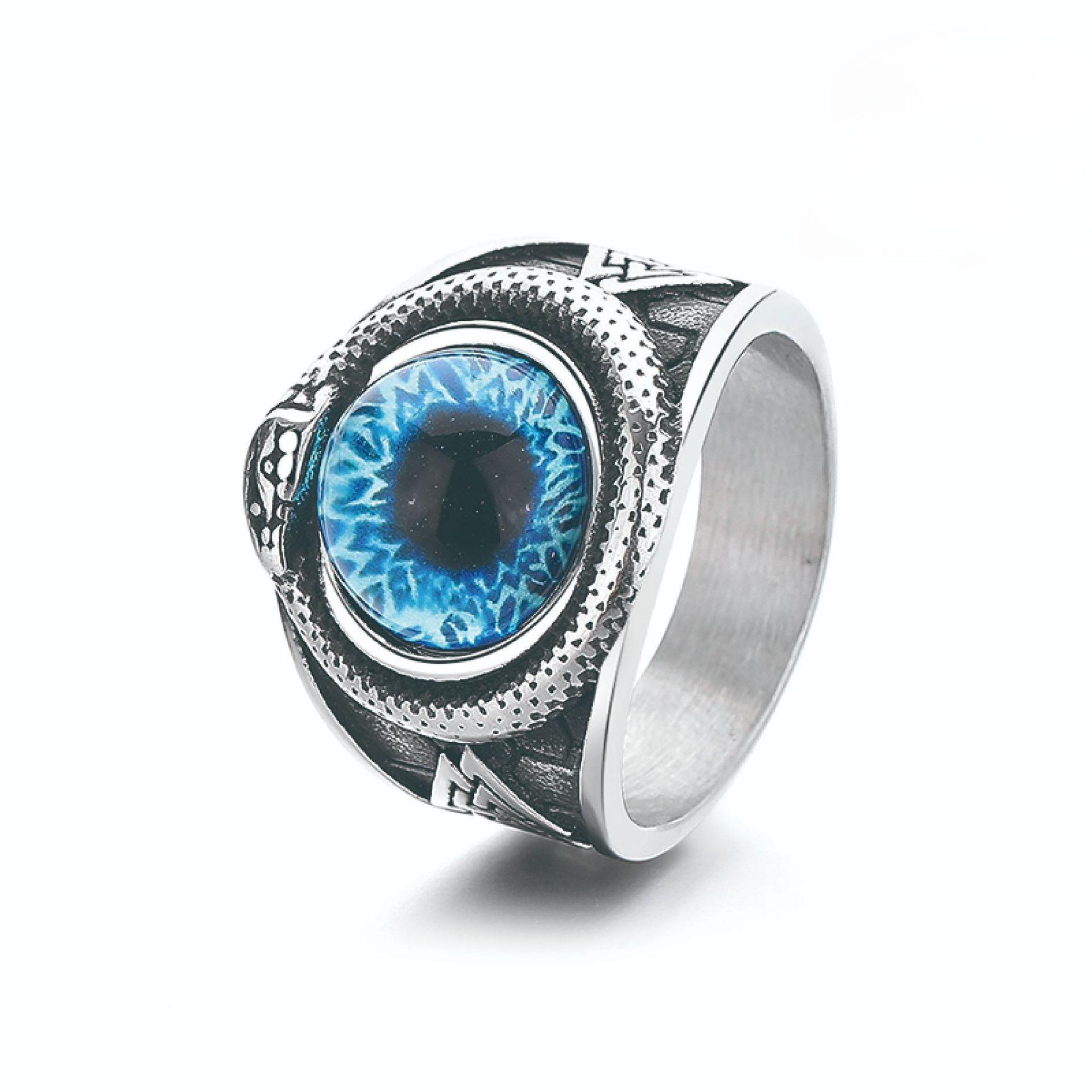 2026 Jewelry Ring Men s Gemstone Viking Triangle Charm Men s Jewelry Ring No. 7