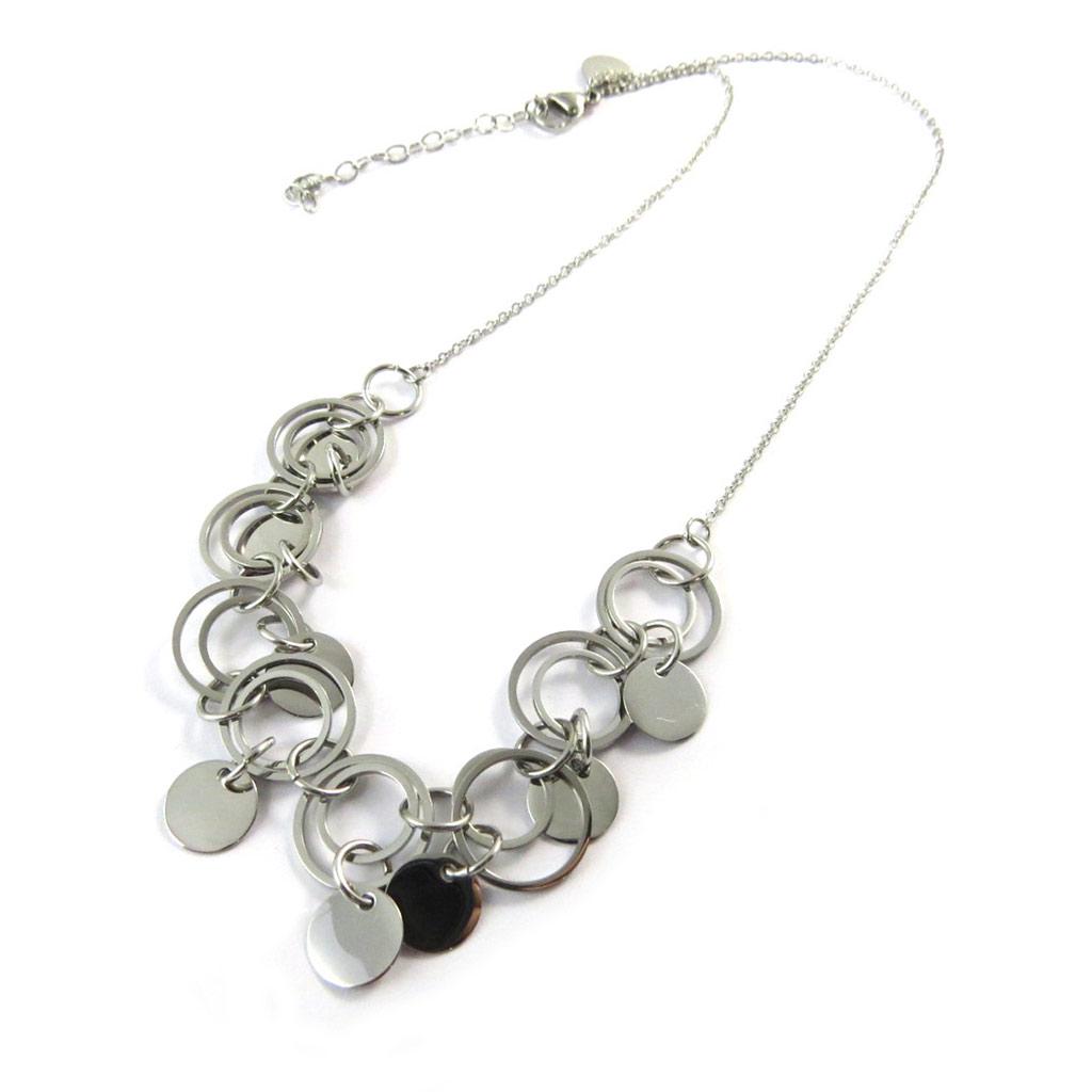 Altesse [P0581] - Silver 'Choreography' Steel Necklace
