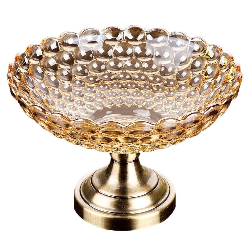 Elegant European Crystal Glass Serving Plate