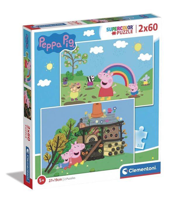 Puzzel - Clementoni - 21622 - 2 puzzels van 60 stukjes - 27 x 19 cm - Voor kinderen 4-6 jaar