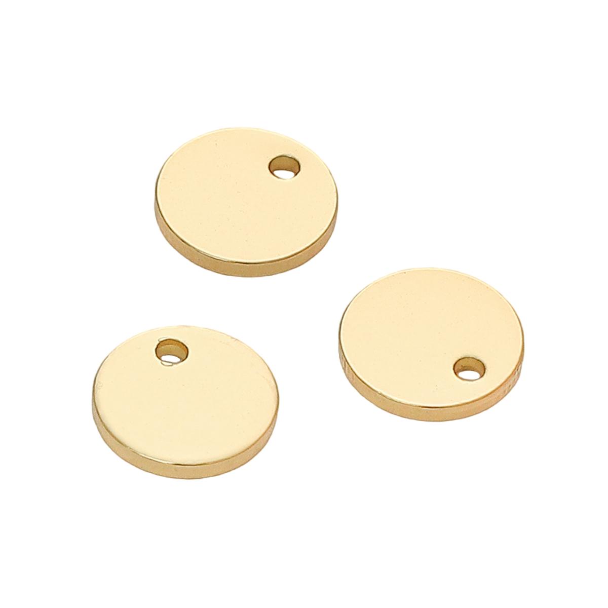 

Кругла підвіска з мідним краєм і отвором для ремісничих аксесуарів для виготовлення ювелірних виробів своїми руками 8mm 2pcs