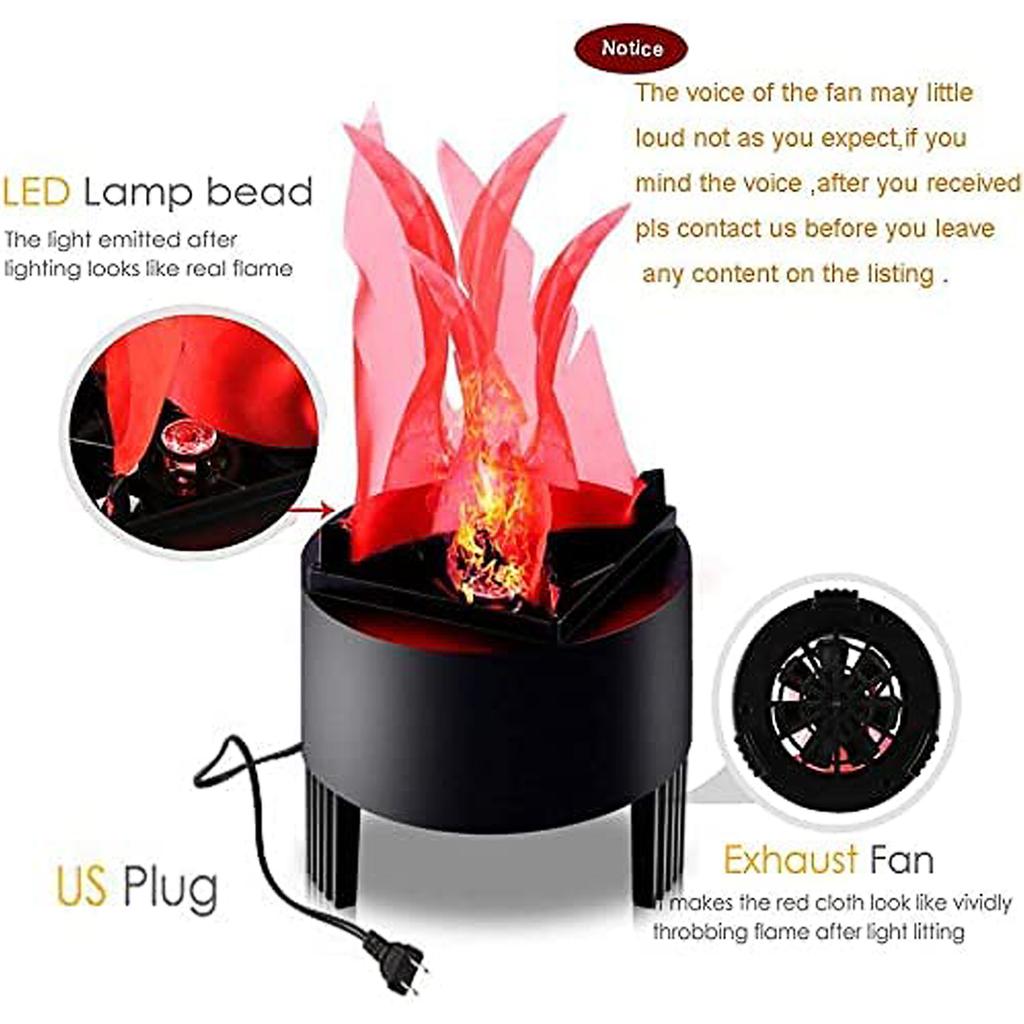 LED Flame Light 3D Decorative Fake Flame Effect Lights for Christmas Halloween Decor