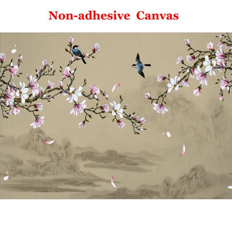 

Custom 3D Photo Wallpaper Chinese Style Elegant Magnolia Flowers Birds Large Mural Bedroom Living Room TV Background Decoration 300cm (W) x 200cm (H)