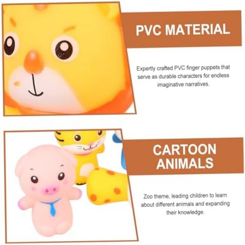 5-Piece Animal Finger Puppets Set, High-Quality Interactive Hand Puppets for Creative Play, Early Education, Motor Skills & Social Interaction