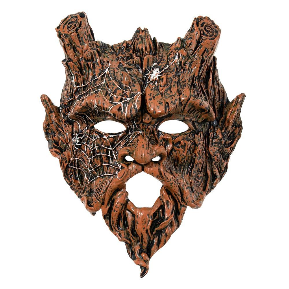 Breathable Halloween Tree Demon Mask Spider Web Pattern Tree Monster Mask Tree Man Mask Carnival