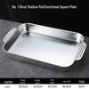 Gold Rectangular Stainless Steel Thickened Grilled Fish Tray & Hot Pot Plate