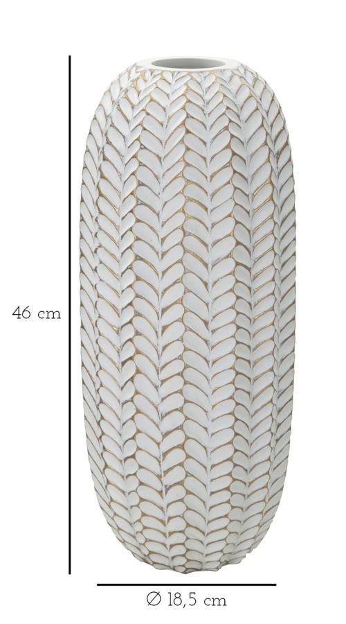 Vase Resin Blatt cm Ø 18,5X46