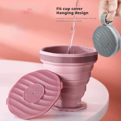 220ml Folding Cup Food Grade Silicone Water Cup for Travel Camping Portable Retractable Environmental Friendly Drinkware