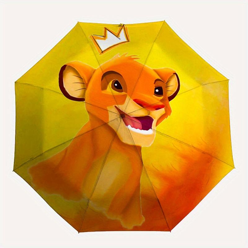 Lion King, Simba Themed Automatic opening and closing folding umbrella, 8 rib windproof, compact travel design, suitable for all occasion |