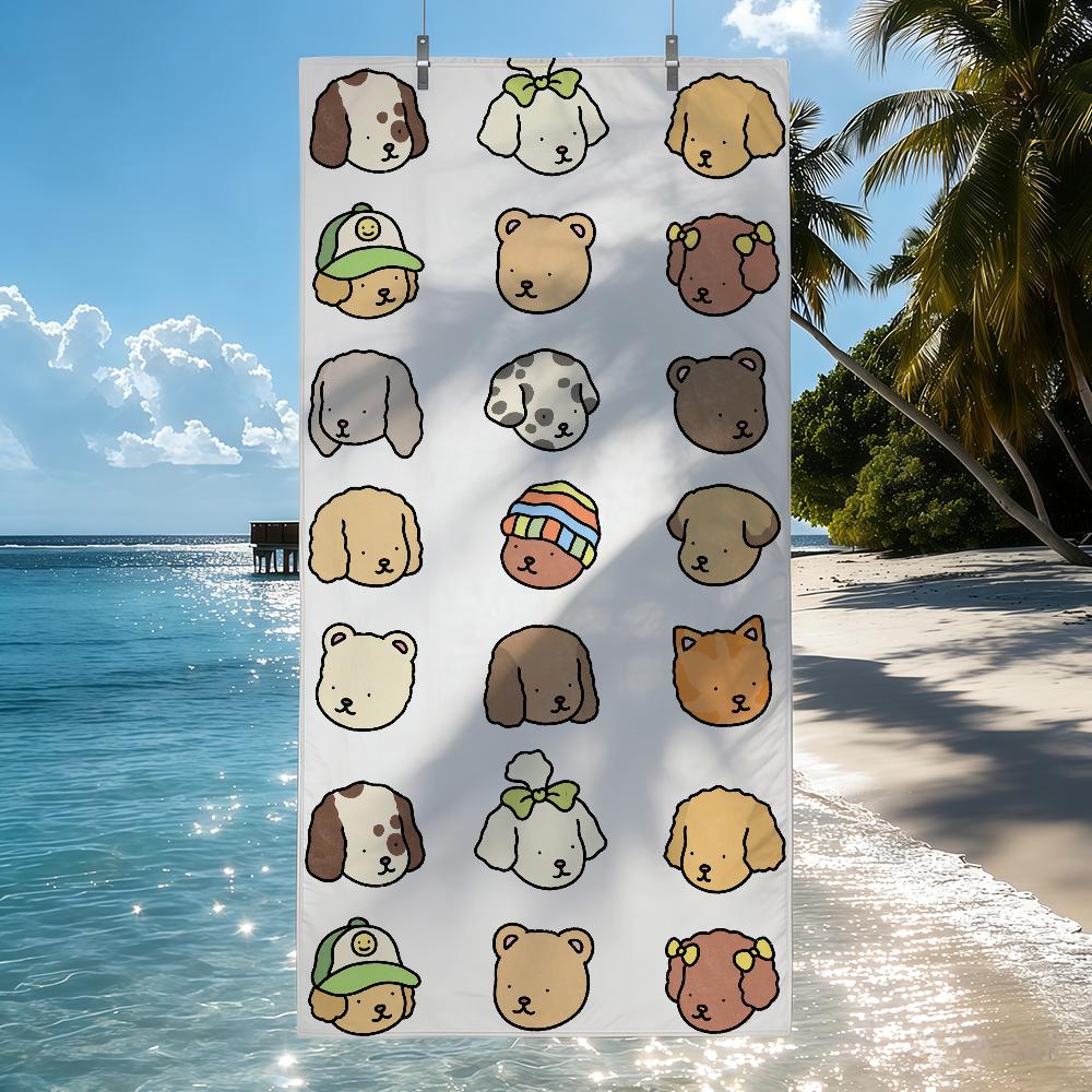 B-Bobbie G-Goods Cartoon Cute Towel Quick Drying Beach Towels Are Suitable For Swimming Pools Camping Yoga And The Gym