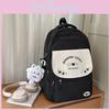 Bear Letter Fashion Print Bead Decoration Student Backpack With Plush Pendant