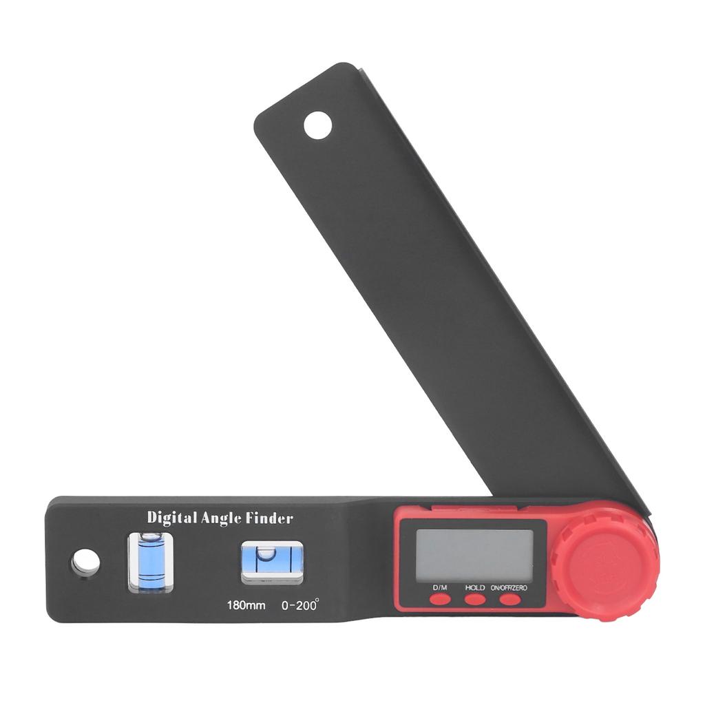 2 In 1 Mini Digital Angle Finder Ruler Protractor Blue Bubbles LCD Digital Display Vernier Caliper