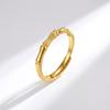 Unplated Colorfast Gold Frosted Bamboo Open Ring - Modern Chinese Style