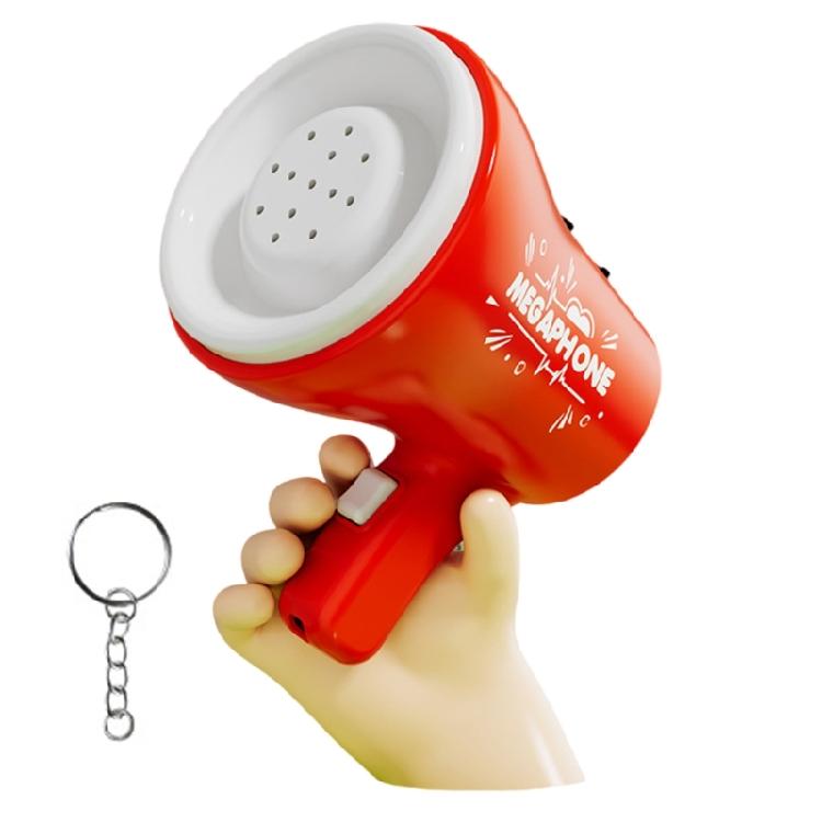 Kleiner Stimmveränderer Megafon Lautsprecher mit Aufnahmemikrofon Musikalische Trompete Spielzeug Megafon Schlüsselanhänger Zubehör