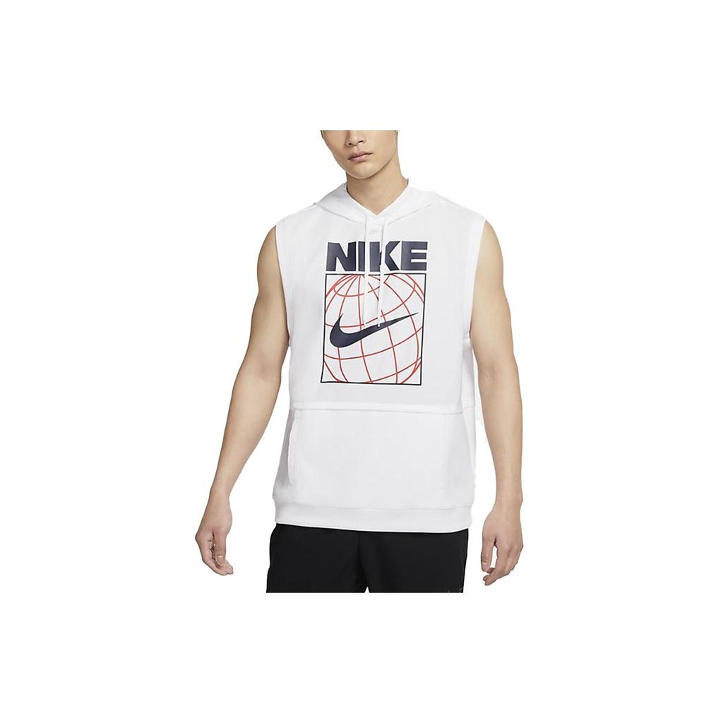 Nike Sleeveless Sports Hoodie Vest Men Tops White CZ2562-100