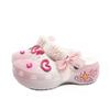 Crocs Classic Platform Clog EVA Corner Meets Love Beach Girl School Style Hole Shoes Unisex Pink