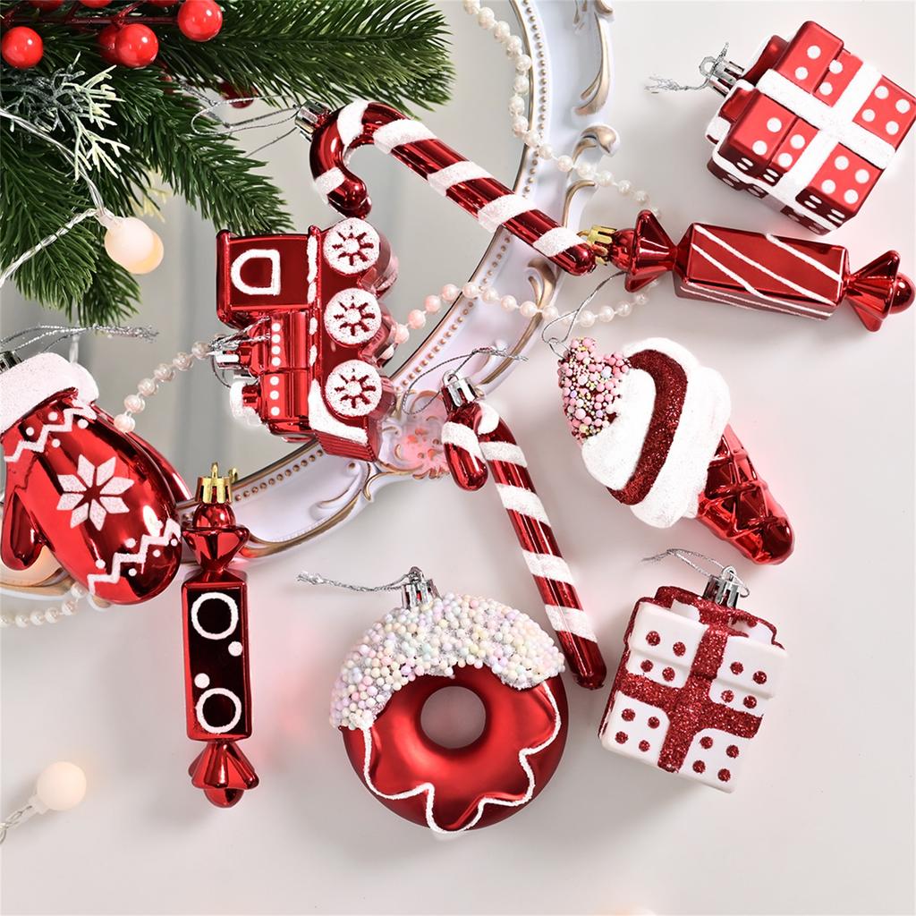 Cute Christmas Tree Ornaments,Decorative Cartoon Christmas Balls - 78PCS Holiday Door Decorations, Funny Home Decor For Window, Door, Weddings