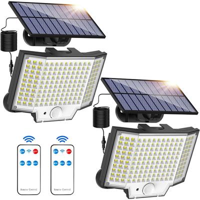 160/128 LED Lauko Saulės Gatvės Šviestuvas su 3 Režimais Sieniniai Šviestuvai Vandeniui atsparus PIR Judesio Jutiklis Sodo Parko Dekoravimo Šviesa