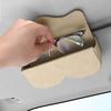 Suede Leather Car Eyeglass Case Automatic Closing Non-slip Auto Sun Visor Glasses Holder Magnetic Multi-functional Eyewear Clips