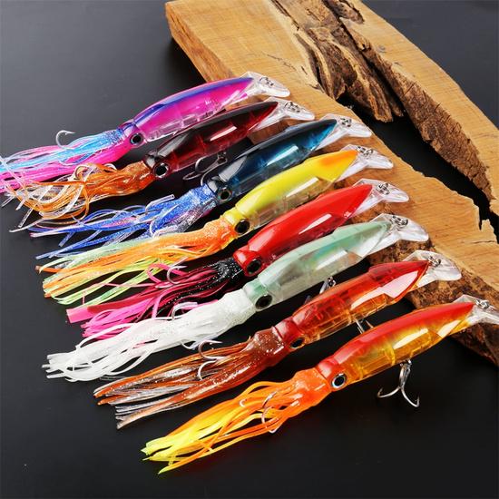 8pcs Fishing Lure Big Fishing Hook Bait Octopus Shape for Seawater Freshwater Fishing