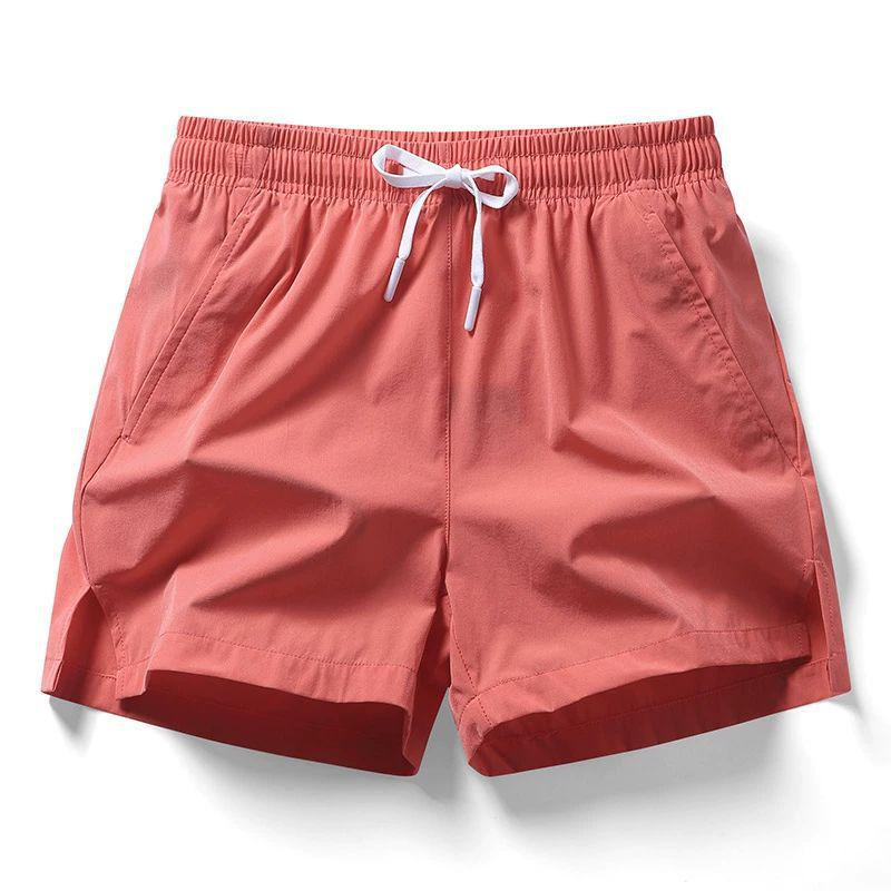 Men's Quick-Dry Ice Silk Summer Shorts - Lightweight, Casual, Four-Point Fit for Running and Fitness.