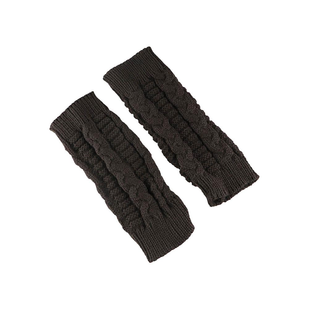 Knitted Gloves Fingerless Wool Gloves Simple Twists Gloves  Outdoor