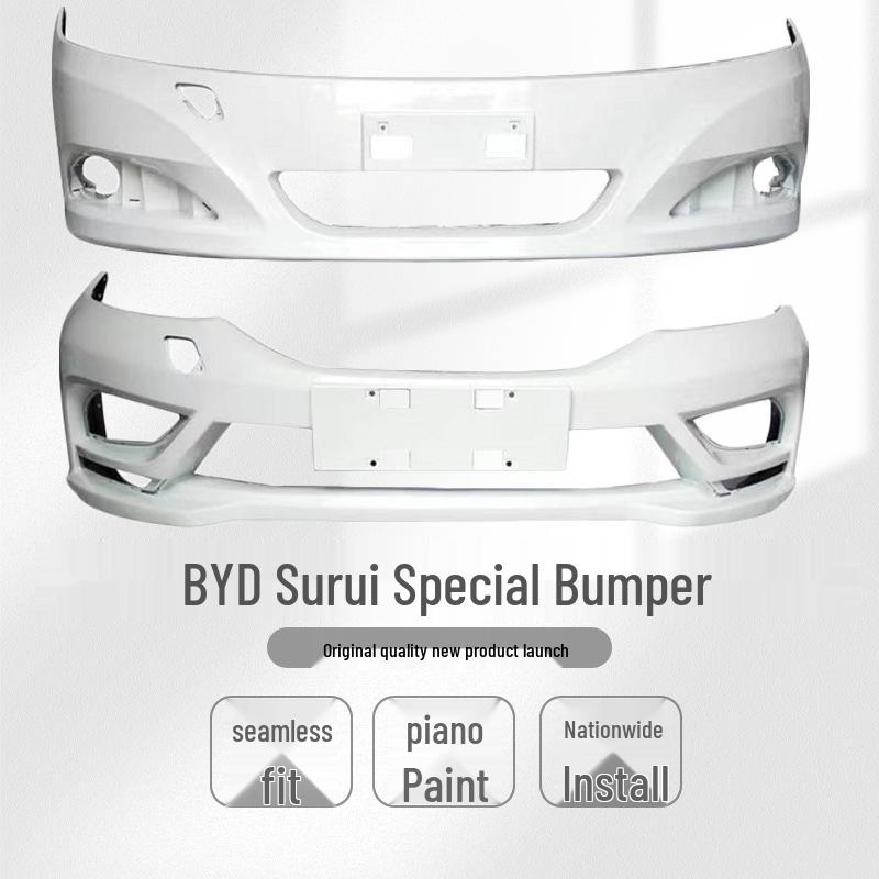 Compatible with 12-16 BYD Surui Front/Rear Bumpers with Painted Front Bar