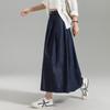 TonLion Women's Retro Denim Midi Skirt