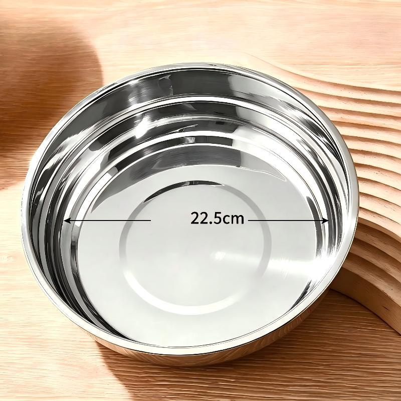 Stainless Steel Round Mesh Air Fryer Drain Basket Heat Resistant Oil Filter Tray with Handle for Party Camping Cooking